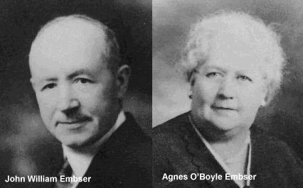 J.W. Embser Sons Funeral Home Founders John William Embser and Agnes O'Boyle Embser